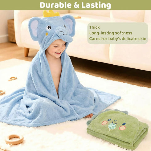 6 Set 0-5 2 55" 27.5" 4 PCS Toddler Bath Towel for Boy Girl Year, PCS Thick Absorbent Hooded Baby Bath Towels Large x