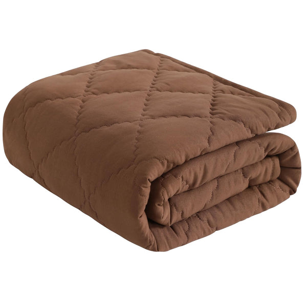 NTBAY Down Alternative Toddler Comforter, Lightweight Solid Color Baby Crib Quilted Blanket, 39x47 inches, Brown