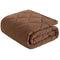 NTBAY Down Alternative Toddler Comforter, Lightweight Solid Color Baby Crib Quilted Blanket, 39x47 inches, Brown