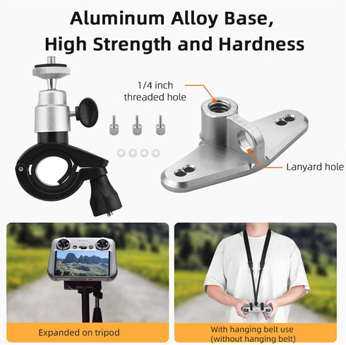 Bike Holder Mount Adapter for DJI RC/RC2 Controller, Compatible with DJI Mini 4 Pro/Mini 3 Pro Drone