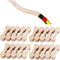 Hanaive 20 Pcs Wooden Dog Bone Track Connector Pack for Wooden Train Track Adapter Connector Pieces