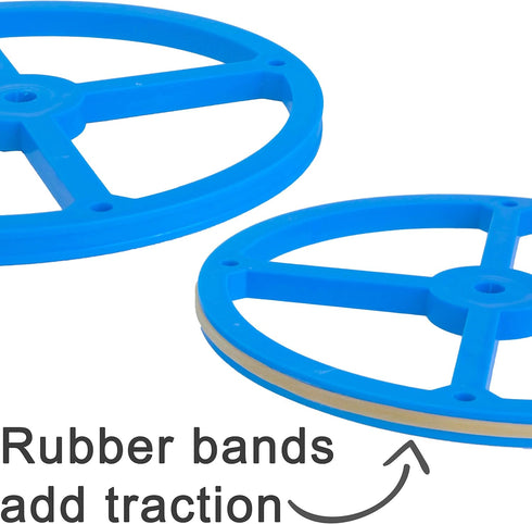 Mousetrap 20 20 10 Large Plastic Toy Project Wheels and Axles, for Car and Rubber Band Car Projects, Wheels, Rubber