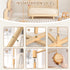 57.4 Inch FEISIKE Baby Crib Mobile Arm with Music Box Spin Motor, Mobile Arm for Crib Wooden Nursery Decor Hanger