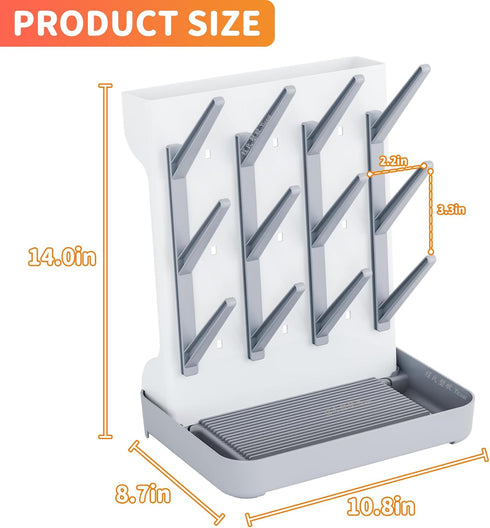 Countertop SuoXing Vertical Baby Bottle Drying Rack,Space Saving Baby Drying Rack for Bottles,Large Baby Bottle Station