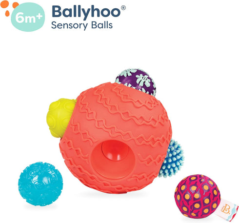 B. toys- B. baby- Baby Ballss– 1 Big Textured Ball with 5 Small Sensory Balls, Developmental Toys for Babies