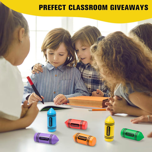 Wiwiqing 6 3.94 Inches Pcs Crayon Stress Balls Toys Teacher Gift Kids Adult Classroom School Student Reward Graduation