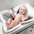 PandaEar Baby Bath Pad for Infant Newborn, Soft Flower Petals for Sink Bathtub Essentials (Grey)