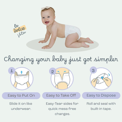 3 (1728 lbs), 40 12 The Responsive Diaper Size Ct Italian Premium Design, Soft, Unscented & Hypoallergenic, Hrs Leak