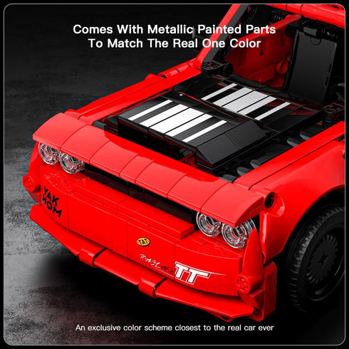 Mould King Car Challenger Hellcat Super Car Models Building Toys - Pull Back Toy Cars 15080 Model Car Kits