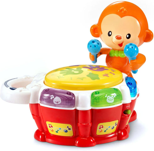 VTech Baby Beats Monkey Drum - Toy Drum with AAA Battery and Manual