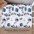 Wicbfdfv 28x52 Inch Cute Race Car Flag Baby Crib Sheets for Boy Girl Breathable Blue Races Vehicle Trophy Traffic Light