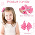 CÉLLOT 40pcs 3.5 inch Grosgrain Ribbon Hair Bows for Girls, Alligator Clips, Toddler Accessories
