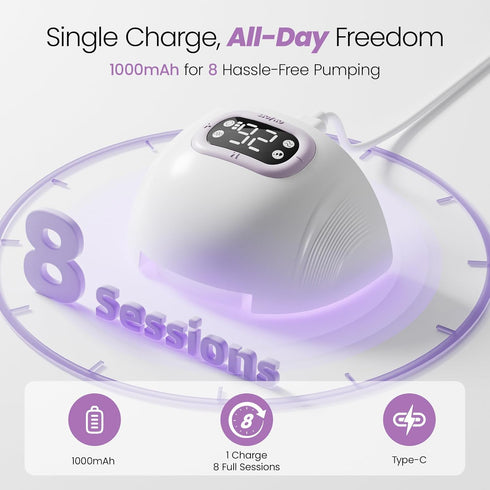4 9 19/21/24mm 2 Pack Breast Pump Hands Free, Wearable Breastfeeding Pump with Modes & Levels, Portable Electric Breast