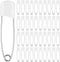 WILLBOND 100 Pcs Diaper Pins Safety 2.2 Inch Plastic Head Cloth Diaper