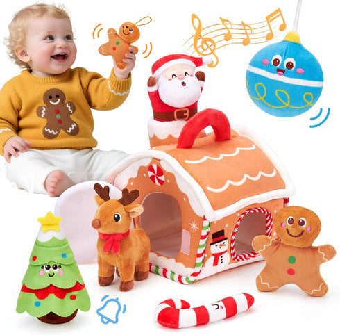 hahaland Baby Toy for 612 Months Musical & Sensory Plush Toy Set