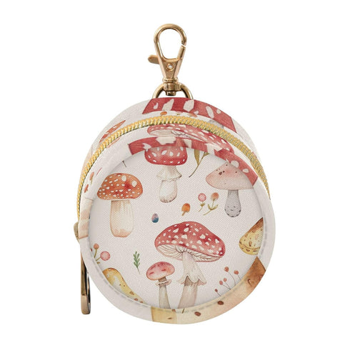 YETTASBIN Mushroom Portable Pacifier Holder Case with Metal Hook Buckle & Zipper for
