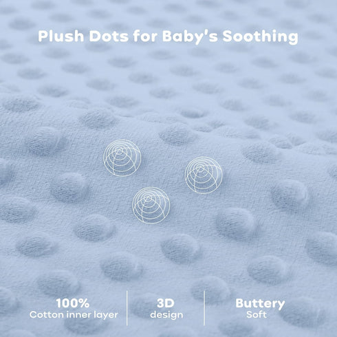0-6 1.5 2 Pack 2-Way Fleece Baby Sleep Sack Months, TOG Cotton Baby Wearable Blanket With Soft Plush Dots, Newborn