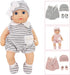 6 Set 14 Inch -18 Inch 14 DC-BEAUTIFUL Clothes Gift for Infant, Girl Baby, Includes Doll Outfits Dress Hat Socks, Total