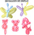 LXZFCRG 100Pcs Long Balloons with Pump, Premium Latex Twisting Balloons animal kit, Birthday Gifts for Girls and Boys