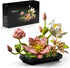 Nifeliz Lotus Flower Building Set for Adults, Botanical Decoration for Table or