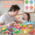 CUTE STONE Kids Play Kitchen Toy Accessories, Toddler Pretend Cooking Playset with Cookware, Utensils, Food for Cutting