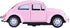 Berry President 1967 Classic Beetle Bug Vintage 1/32 Scale Diecast Metal Pull Back Car Model Toy (Pink)