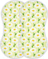 decor gift 4 Pack 22x11in Cotton Burp Cloths Large Soft Touch Spring White Daisy Green Pattern Feed Cloth for Unisex