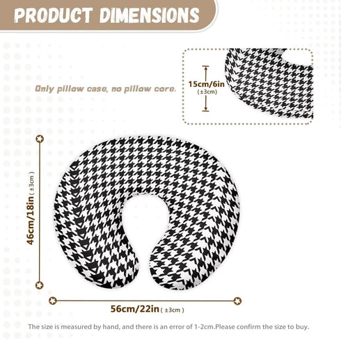 Drnuikhe Slipcover,Tummy Houndstooth Nursing Pillow Covers Stretchy Breastfeeding Pillowcase Breastfeeding Pillow Time