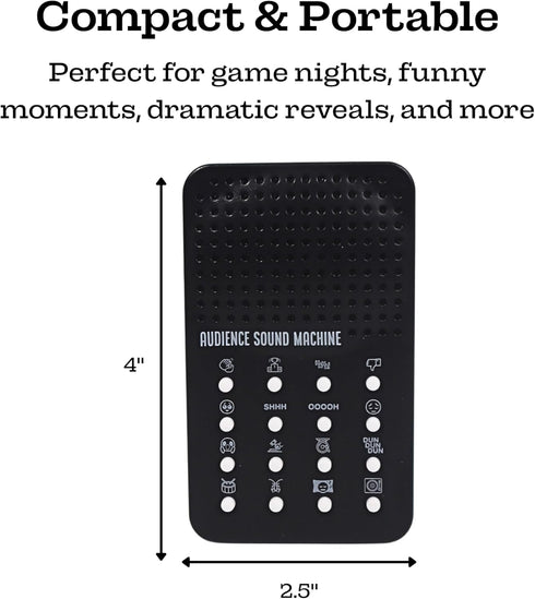 16 16 Audience Sound Machine with Cheers, Boos, Applause, Cheering, Cricket Noises, Rim Shot, Record Scratch - Portable