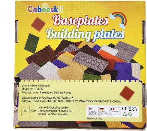 Classic Building Plate, 60pcs Random Mixed Colour Base Plates Compatible with Lego Parts