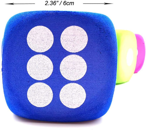 Jumbo EVA Dices, Giant Dot Foam Dices for Kids Building Blocks, Educational Party Supplies, 12PCS in 4 Colors