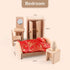 5 Set 6 40 Dollhouse Furniture Accessories Wooden Bathroom/Living Room/Dining Room/Bedroom/Kitchen House Family Doll