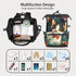 Hsnar Backpack Christmas Cat Flowers Waterproof Diaper Bag Large Capacity Baby Bag with Stroller Straps, Multi-Pocket