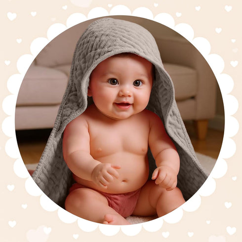 6 32 32 Inch Peryiter Pcs Muslin Hooded Baby Towels x Cotton Newborn Bath Essentials Muslin Infant Blankets Absorbent