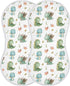 Burbuja Cute Dragon Muslin Baby Burp Cloths, Soft & Absorbent Cotton Rags for Newborn Boys & Girls, 2 Pack