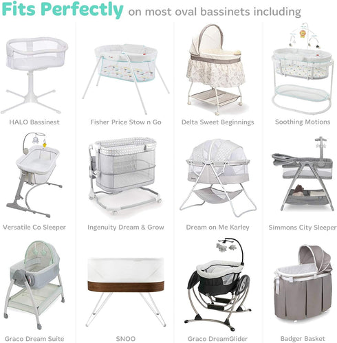100% Mulberry 32"x16"x4") Silk Bassinet Sheets for Baby, Silk Fitted Sheet, Great for Baby Hair Soft Silky Sheet