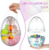8 10 Inch Funtery Pcs Jumbo Easter Eggs Plastic Giant Easter Eggs with Handles, Clear Large Baskets Fillable Big Bunny
