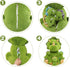 Muiteiur Giant Triceratops Stuffed Animal with 3 Baby Dinosaurs - Green Plush Toy Gift for Kids, 24.5 inch