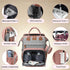CESAILT Backpack, Backpack Diaper Bag Multifunction Travel Baby Bag, Waterproof Tote with USB Port, Pacifier Case