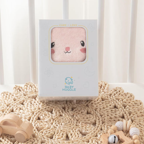 Baby Blanket, Foldable Rabbit Shape Plush Blanket, Super Soft Warm Breathable Receiving Blankets Newborn Nursery