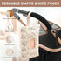 Nmoiat Wipe Holder Floral Diaper and Wipes Pouch Portable Hanging Wipes Bag for Car, Resuable Wet Wipe Pouch for Travel