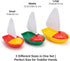 Sailboat 3PCS Summer, Toyvian DIY Bath Toy Boat & for Kids Toddler Mold-Free, Small Plastic Boats for Bathtub, Floating
