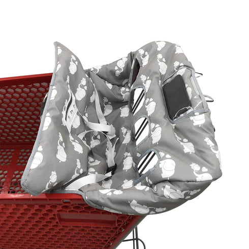 Twin Double Shopping Cart Cover for Baby Siblings with Carrying Case. Foldable Fit Wholesale Warehouse Grocery Stores