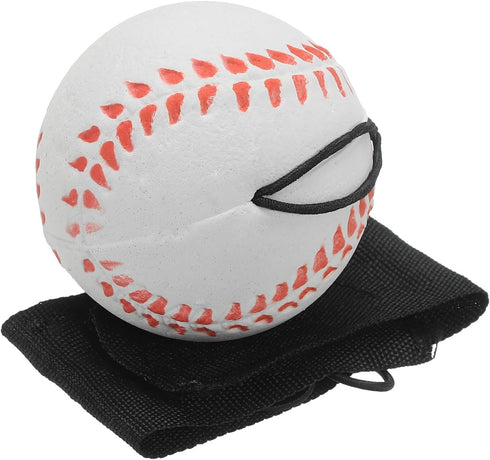 White Baseball Wrist Ball Wristband Toy with Basketball, Baseball, and Football for Boys Girls Party Favor (1.9 inches)