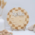 TTMerriwood Baby Announcement Sign 6.5 Inch Wooden Hello World Newborn Welcome Sign Birth