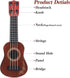 Toddmomy Kids Ukulele Toys, 4 Strings Toddler Ukulele Musical Instrument for Early Education Beginners