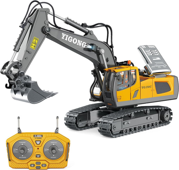 Wdexual Remote Control Excavator - 1:20 RC Excavator Toys for Boys, 14 Channel
