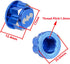 DJX 4PCS Aluminum 17mm Hex Wheel Nuts, Dustproof Anti-Skid Mount Cap for 1/10 Scale Arrma Losi HSP Redcat (Blue)
