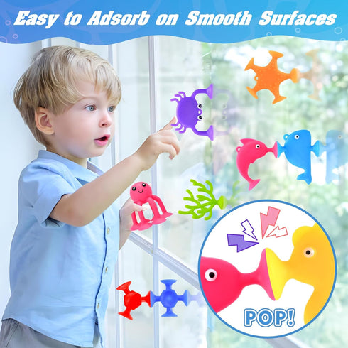 HYSZXUS 27 4-8,Sensory 3 4 5 6 7 Bath Toys - PCS Suction Cup Toys Bathtub Toy Shower Toy for Kids Ages Toys for Year