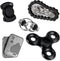 KAMBOLLY 5 Pcs Fidget Toys Adults Metal Fidgets Toy Set Magnetic Slider Clicker/Spinner